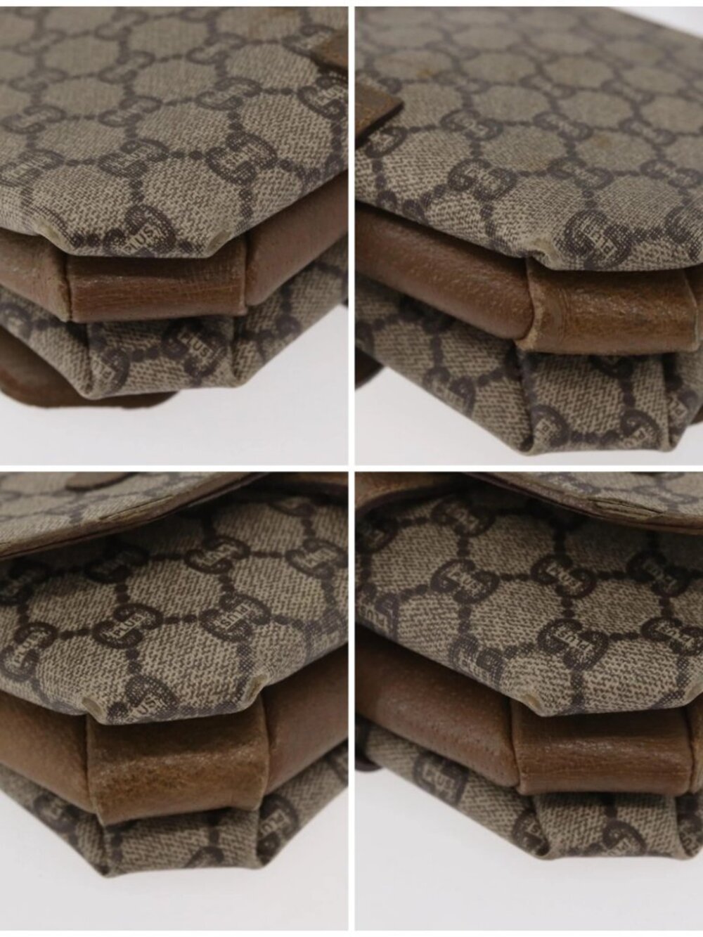 GUCCI GG Plus Supreme Shoulder Bag PVC Beige Gold Auth ka3753 - Picture 16 of 16